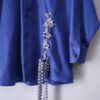 【Remake】"Lace-Up" beautiful blue shirt