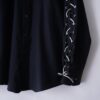 【Remake】"Lace-Up & China" multi code black shirt