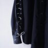 【Remake】"Lace-Up & China" multi code black shirt