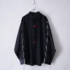 【Remake】"Lace-Up & China" black × red shirt