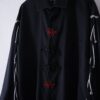 【Remake】"Lace-Up & China" black × red shirt