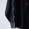 【Remake】"Lace-Up & China" black × red shirt