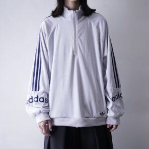 【adidas】”珍品ハーフジップでベロアのトラックジャケットプルオーバー