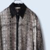 【送料無料】tape & animal pattern see-through shirt