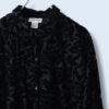 【送料無料】floral black velours × see-through shirt