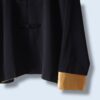 【送料無料】black × gold dragoon embroidery China shirt