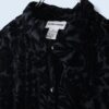 【送料無料】floral black velours × see-through shirt