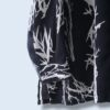 【送料無料】black × white pattern shirt
