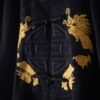【送料無料】black × gold dragoon embroidery China shirt