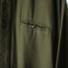 【送料無料】moss green flyfront embroidery shirt
