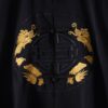 【送料無料】black × gold dragoon embroidery China shirt
