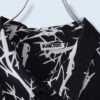 【送料無料】black × white pattern shirt