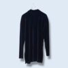 【送料無料】dark blue drape velours shirt