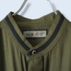 【送料無料】moss green flyfront embroidery shirt