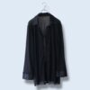 【送料無料】satin × see-through shirt