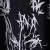 【送料無料】black × white pattern shirt