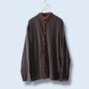 【送料無料】brown × orange China shirt