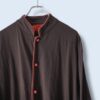 【送料無料】brown × orange China shirt