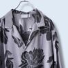 【送料無料】metalic silver flower shirt