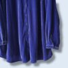 【送料無料】dusty blue velours shirt
