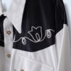 【送料無料】vintage satin & embroidery western shirt