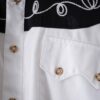 【送料無料】vintage satin & embroidery western shirt