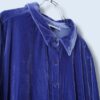 【送料無料】dusty blue velours shirt