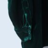 【送料無料】dark green drape velours shirt