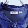 【送料無料】dusty blue velours shirt