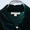 【送料無料】dark green drape velours shirt