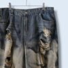 【Remake】"水墨画" crush baggy wide denim pants