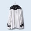 【送料無料】vintage satin & embroidery western shirt