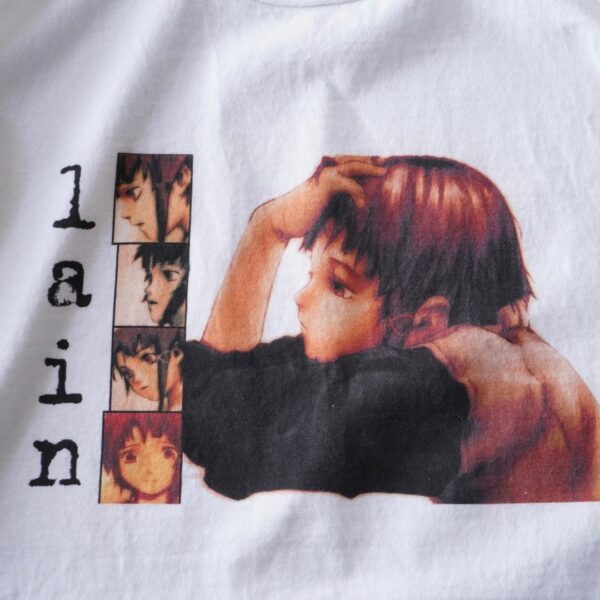 "珍品モチーフでDELTAタグ / serial experiments lain" print tee