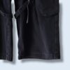 "ミニマルボンデージ" wide baggy black denim pants