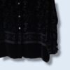 【送料無料】flower pattern hem design velours × see-through shirt