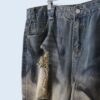 【Remake】"水墨画" crush baggy wide denim pants