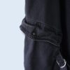 "ミニマルボンデージ" wide baggy black denim pants