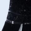 【送料無料】flower pattern hem design velours × see-through shirt