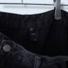 "ミニマルボンデージ" wide baggy black denim pants