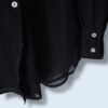 【送料無料】plain black see-through shirt