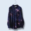 【送料無料】navy purple crush velours shirt