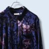 【送料無料】navy purple crush velours shirt