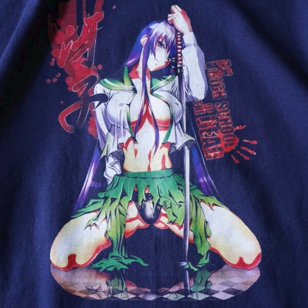"冴子ピンのこのツラ / ハイスクールオブザデッド" print tee