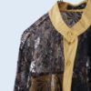 【送料無料】lace switching flower pattern shirt