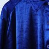 【送料無料】glossy vivid blue velours shirt