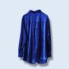 【送料無料】glossy vivid blue velours shirt