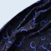 "黒青カラーの幾何学柄シャツ"