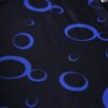 "黒青カラーの幾何学柄シャツ"