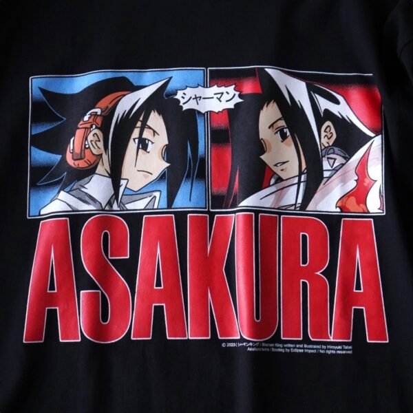 "AKIRAパロの葉とハオ / シャーマンキング" double side print tee