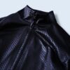 "珍品光沢ブラックの総柄トラックジャケット"